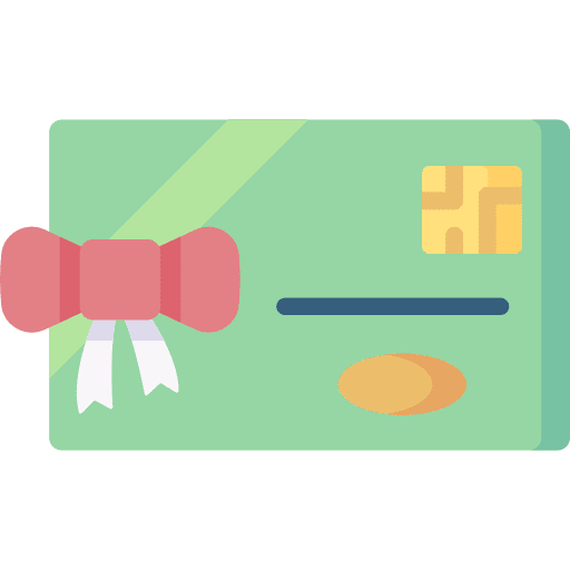 Gift card voucher commerce and shopping gift voucher icon