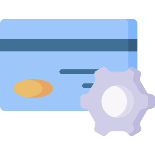 Service management business and finance credit card icon