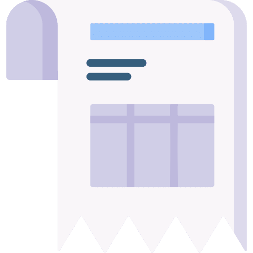 Invoice commerce receipt payment icon