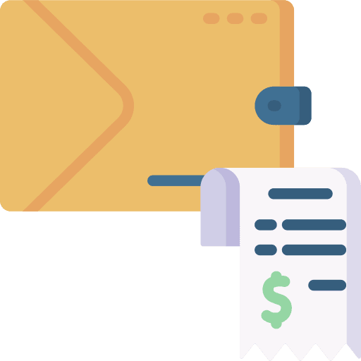 Payment business and finance ticket bill icon