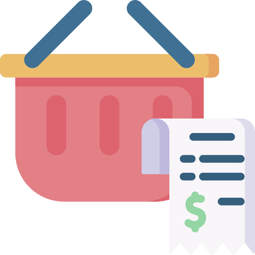 Payment customer basket business and finance icon