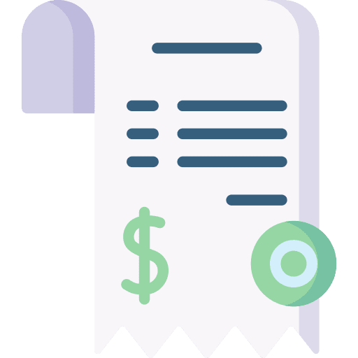 Bill invoice ticket payment icon
