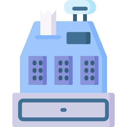 Cash register ticket cash register invoice icon
