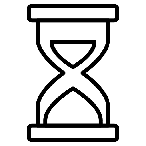 Hour glass duration sand clock waiting icon