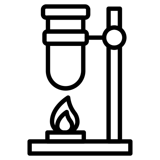 Test tube heat flame experiment icon