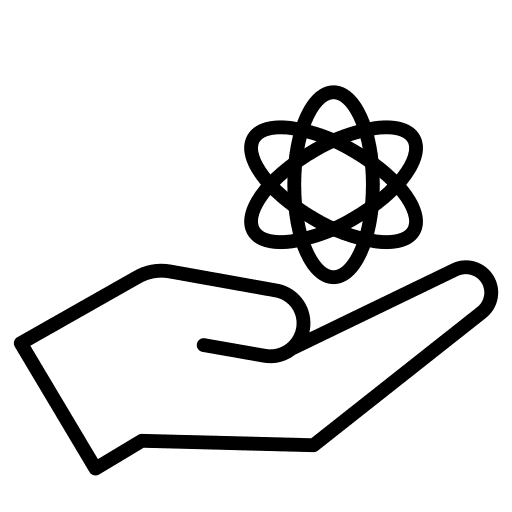 Atom proton atom science icon