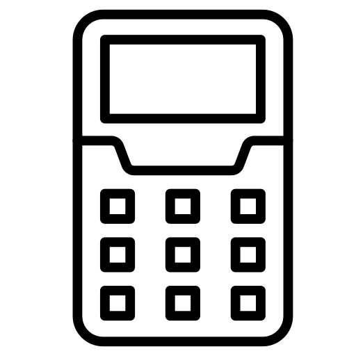 Calculator mathematics finances operations icon