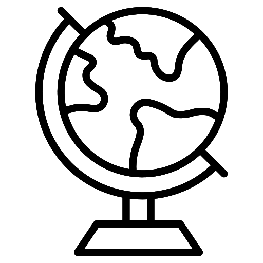 Globe geography earth planet icon