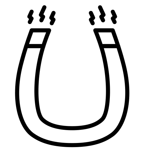 Attraction physics magnetism attraction icon