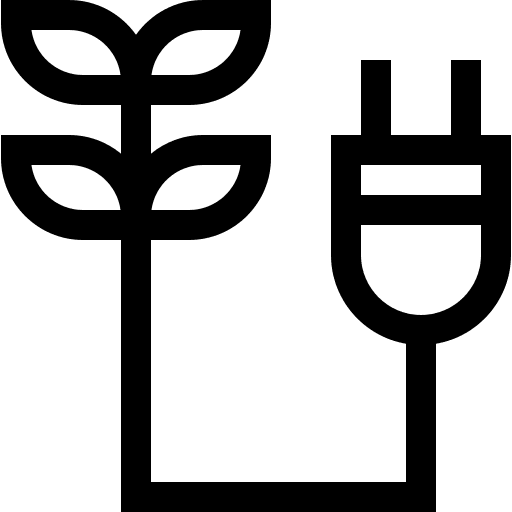 Bioenergy power ecology and environment electricity icon