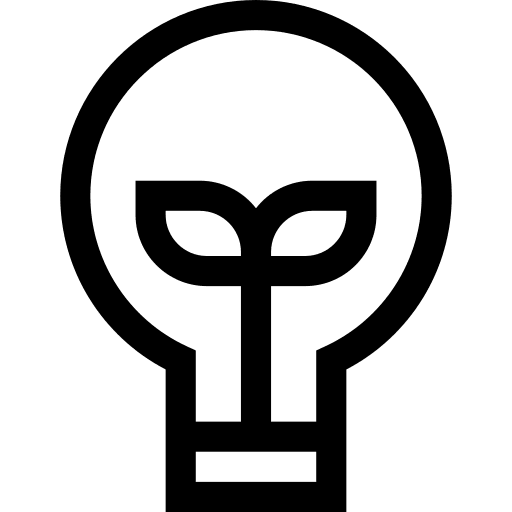 Light bulb electronics green energy ecology icon