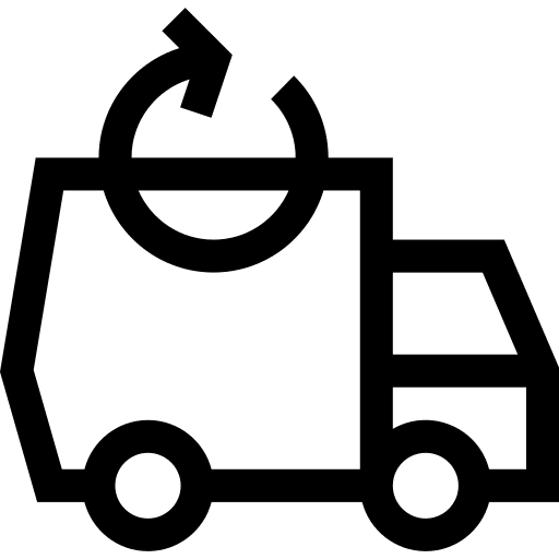 Garbage truck recycling truck waste eco icon