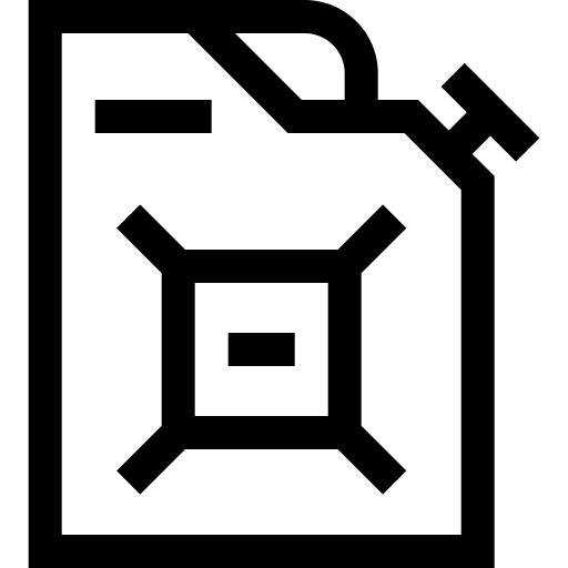 Gasoline jerrycan biofuel transportation icon