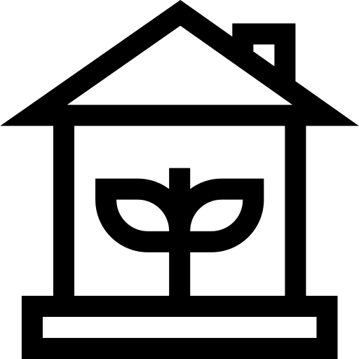 Green house house real estate leaf icon