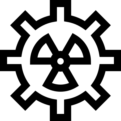 Hazard gear toxic cogwheel icon