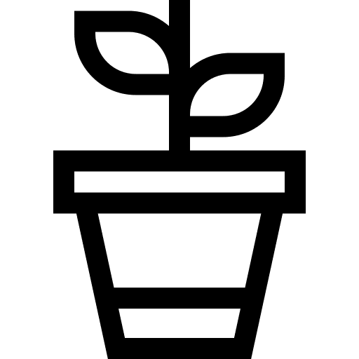 Plant pot biology agriculture seeding icon