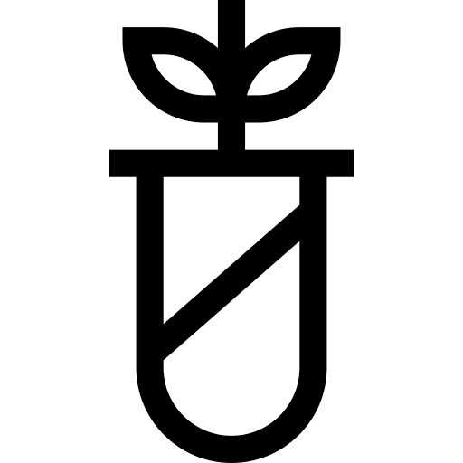 Test tube chemistry biology sprout icon