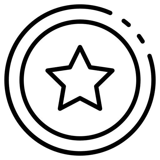 Coin entertainment coin star icon