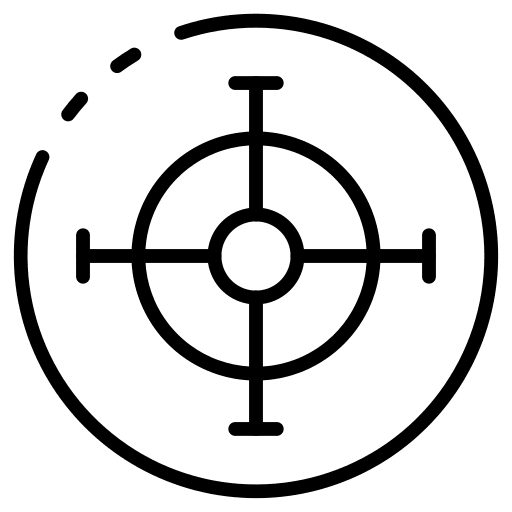 Target sports and competition aim target icon