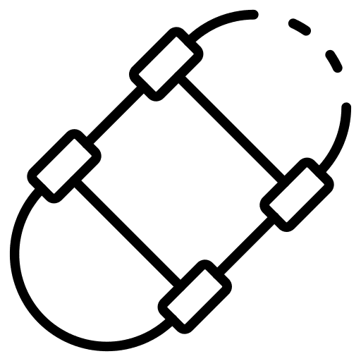 Skate board transportation skate board sports and competition icon