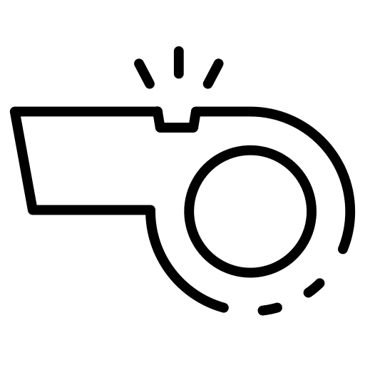 Whistle referee play sports and competition icon