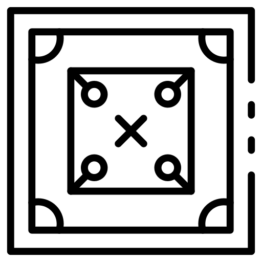 Carrom entertainment fun gaming icon