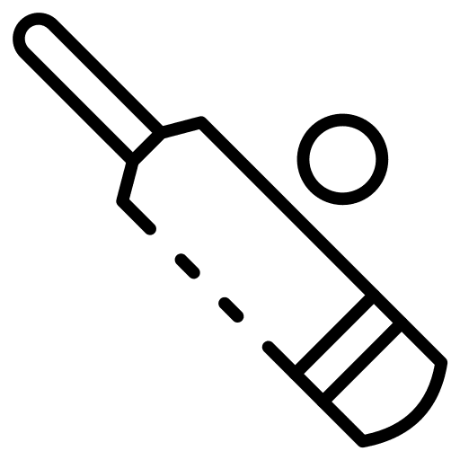 Cricket game play ball icon
