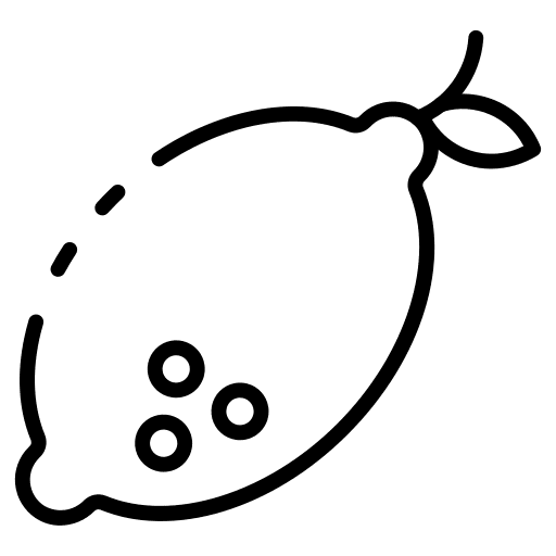 Lemon organic vegan lemon icon