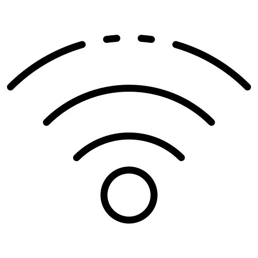 Wifi network signal communications icon