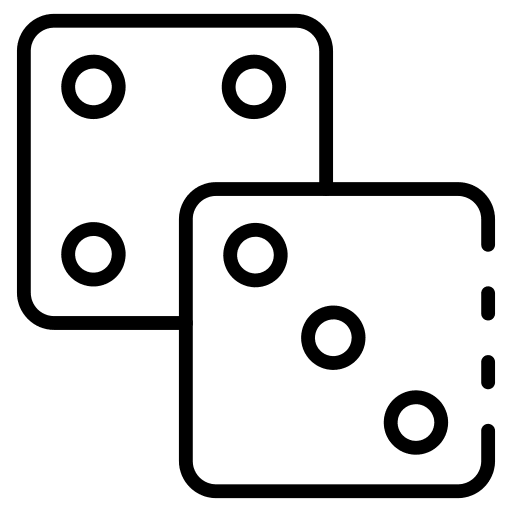 Dice gambling probability entertainment icon