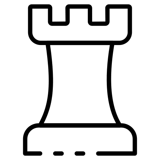 Rook tower strategy chess piece icon