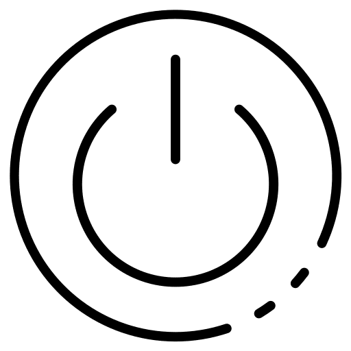 Turn off power on interface shutdown icon