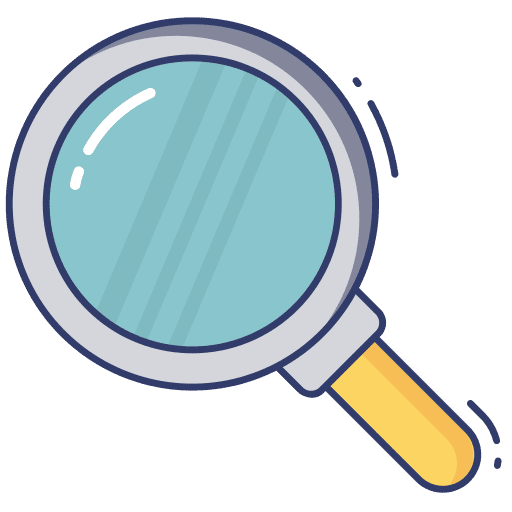 Search magnifying glass find zoom icon