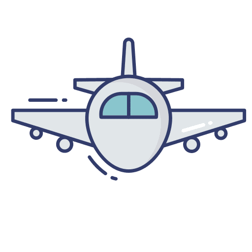 Airplane transportation airplane journey icon