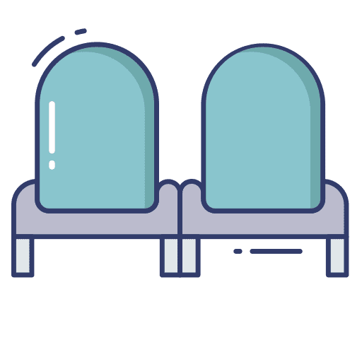 Chairs airport furniture and household chairs icon