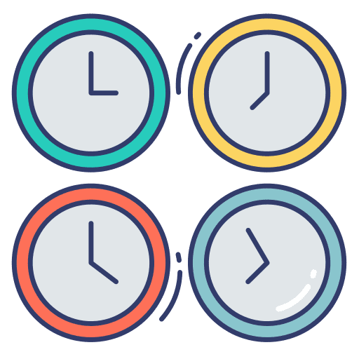 Clock schedule hour time and date icon
