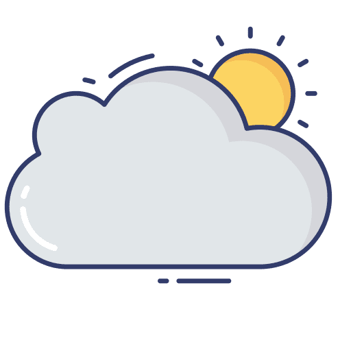 Clouds and sun meteorology nature weather icon