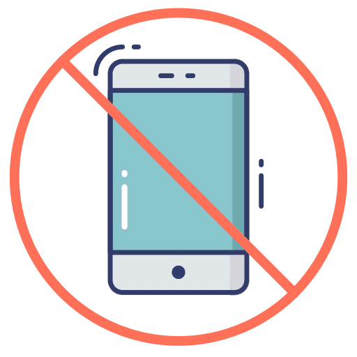 Mobile mobile prohibition not allowed icon