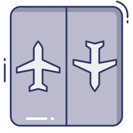 Terminal timing airport schedule icon