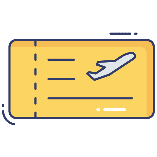 Ticket travel airport ticket icon