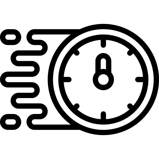 Clock acceleration movement accelerate icon