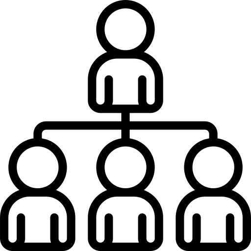 Hierarchy organisation group members icon