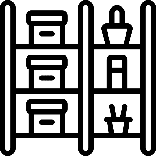 Shelving plant stationery shelving icon