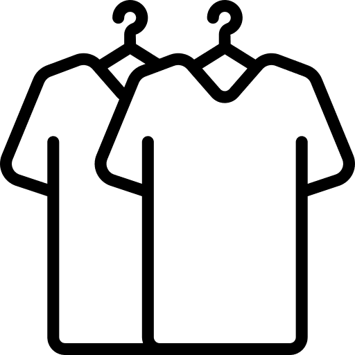 T-shirts hanger organised coat hanger icon