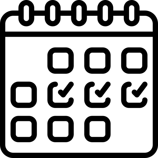 Calendar time schedule calendar icon