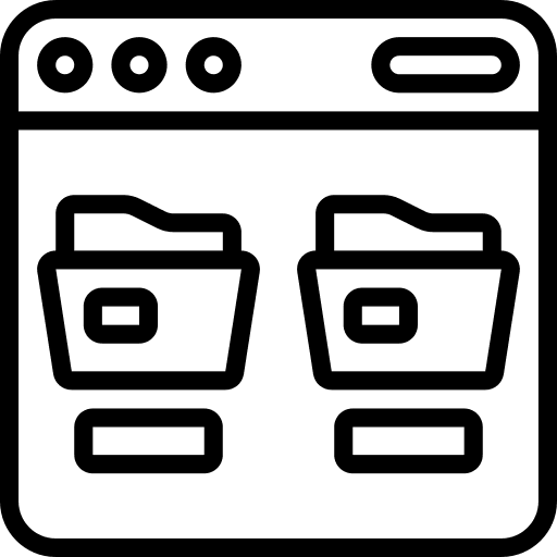 File explorer document multiple folders icon