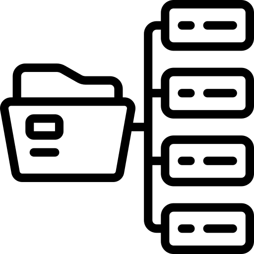 Folder files and folders organization data storage icon