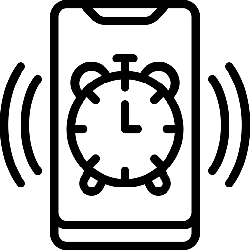 Smartphone phone alarm phone alarm icon