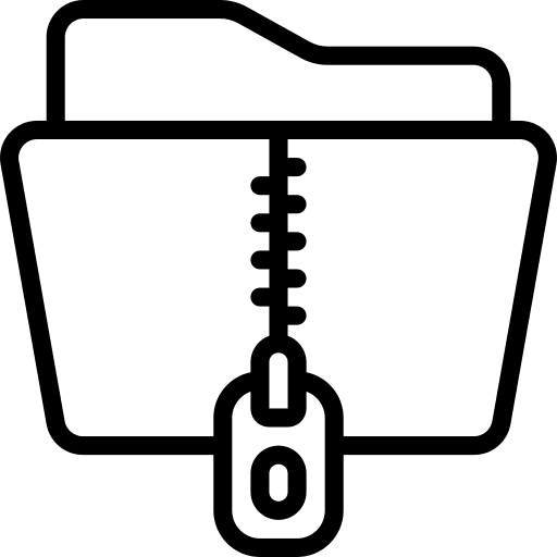 Zip file files and folders folder compressed icon