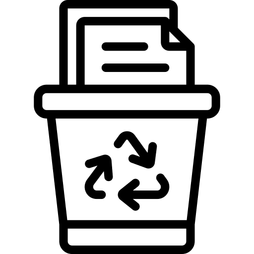 Bin file trash garbage icon